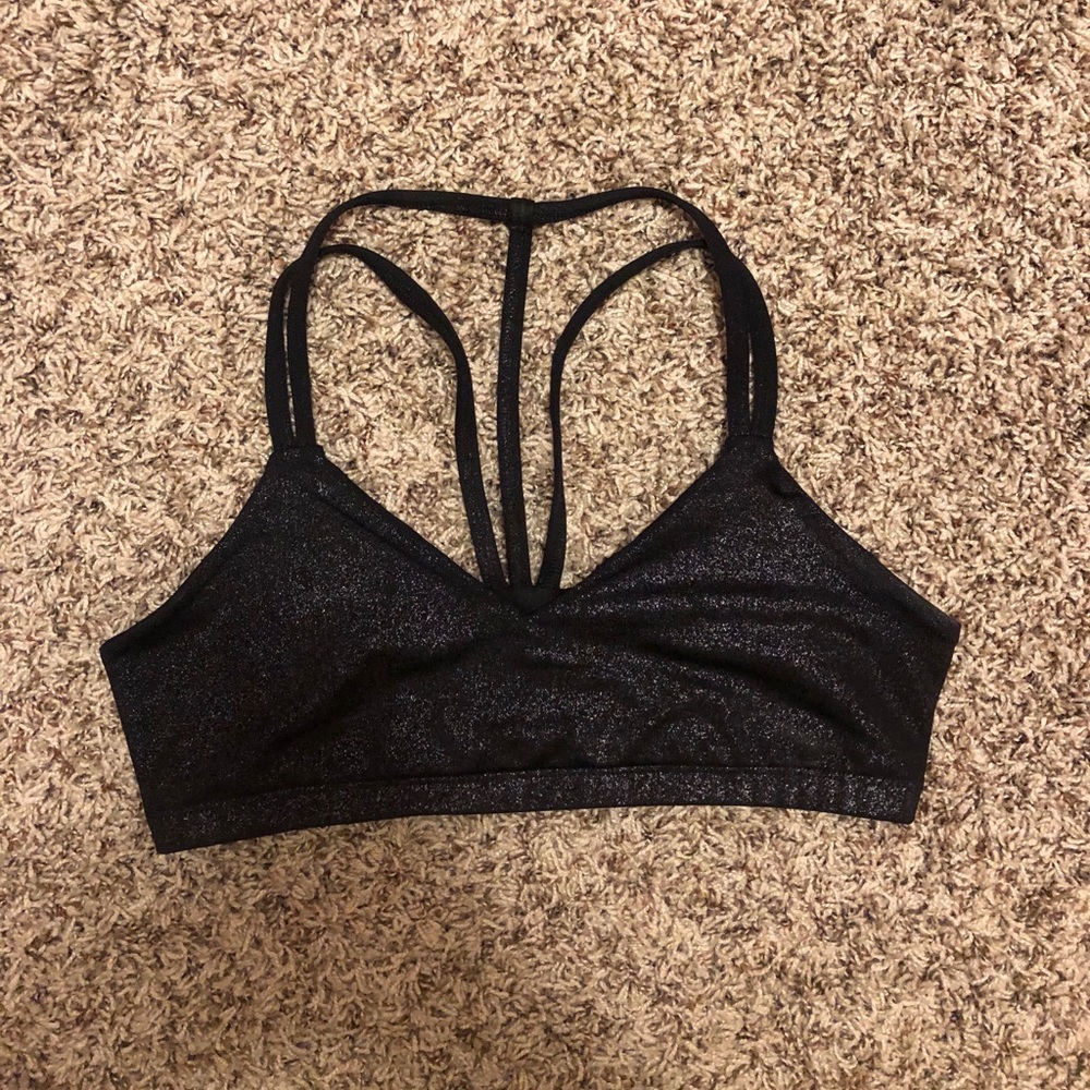 Beyond Yoga Sparkly Black Sports Bra